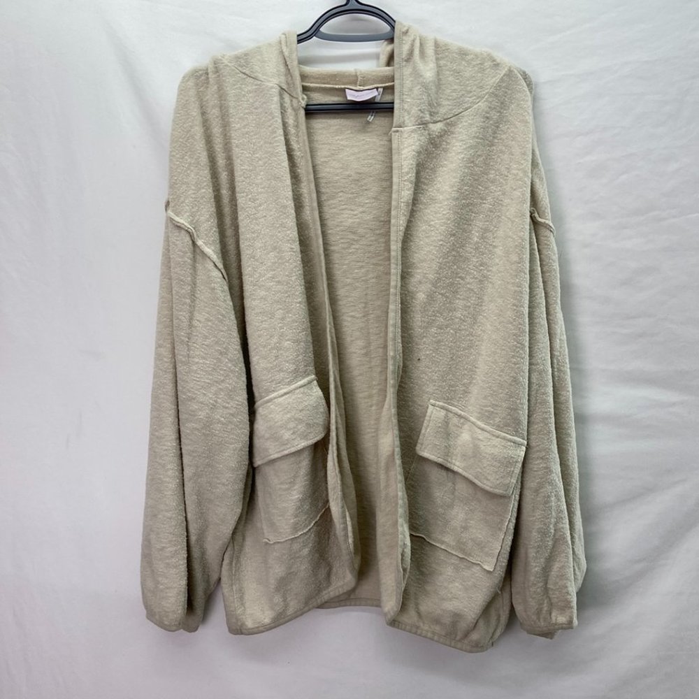 Out From Under Houston Hooded Women's Cardigan Tan - Size S